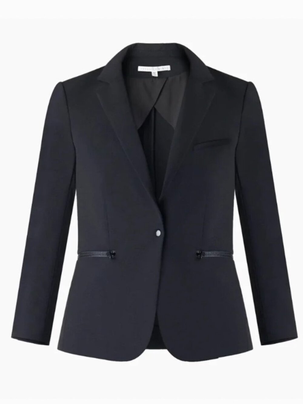 Veronica Beard Core Schoolboy Scuba Dickey Jacket, Black size 2